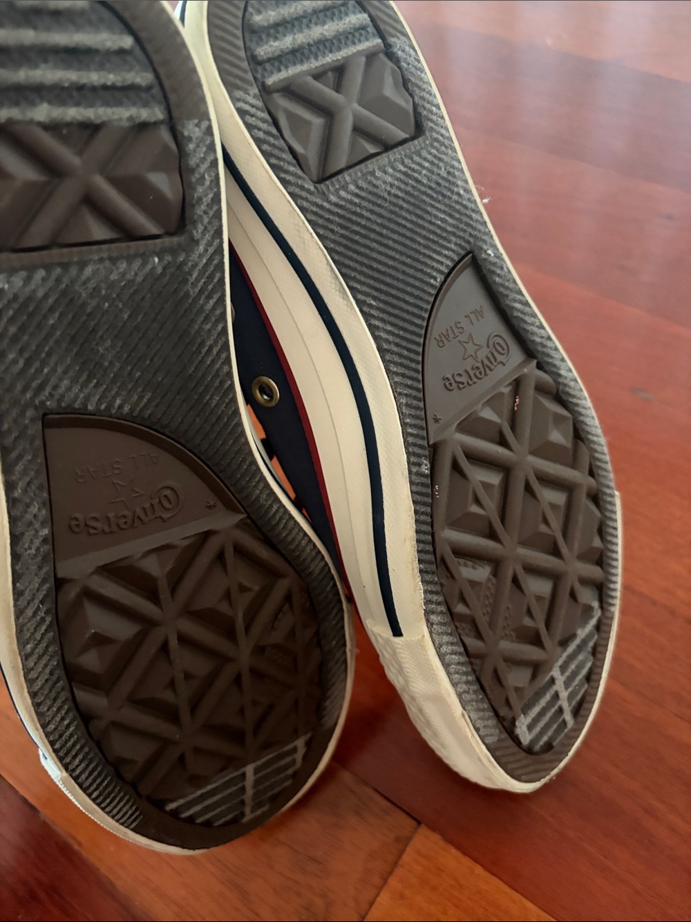 Navy Canvas Sneakers with Tan Laces - Casual Everyday Shoes - Picture 4 of 5